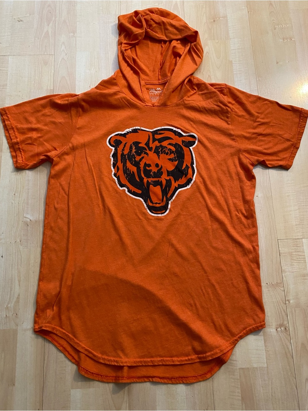 Chicago Bears Justin Fields Majestic Lightweight Short Sleeved Men’s XL Hoodie